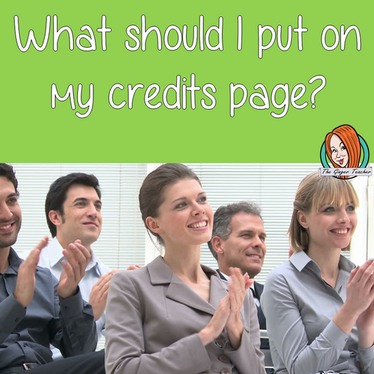 What should I put on the credits page?