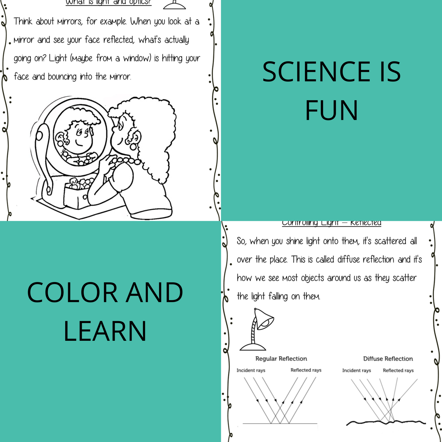 Light and Optics Science Workbook