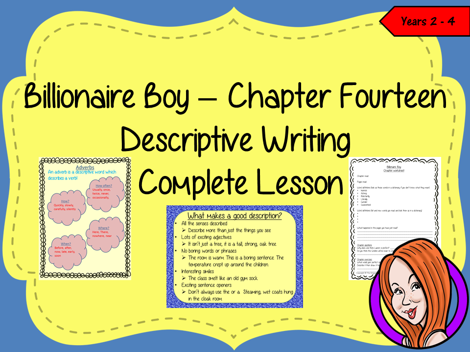 Writing Descriptive Texts Lesson – Billionaire Boy
