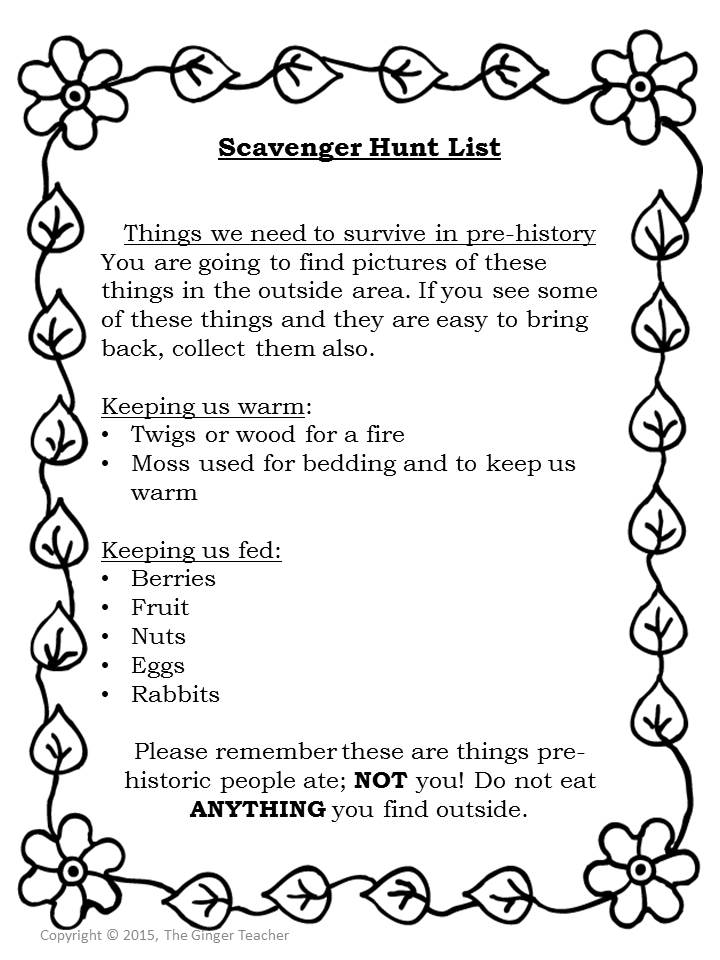 Interactive lesson on Stone Age, Pre-history, Scavengers and Settlers, Cave Man