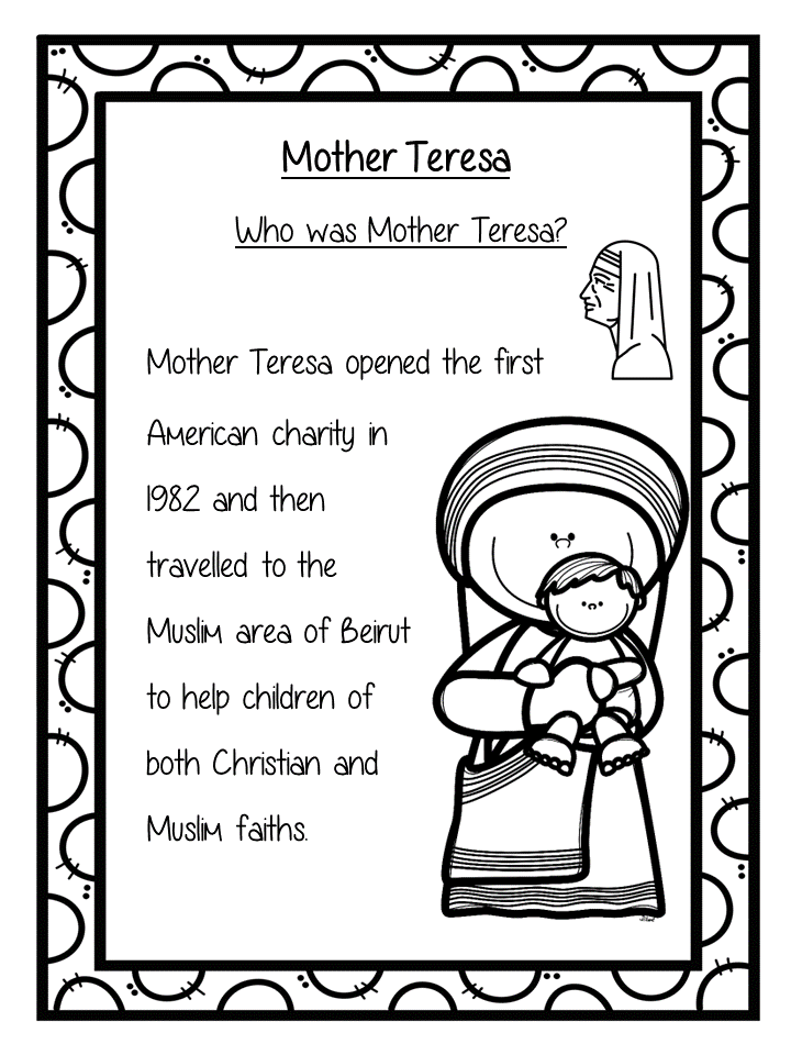 Mother Teresa Workbook