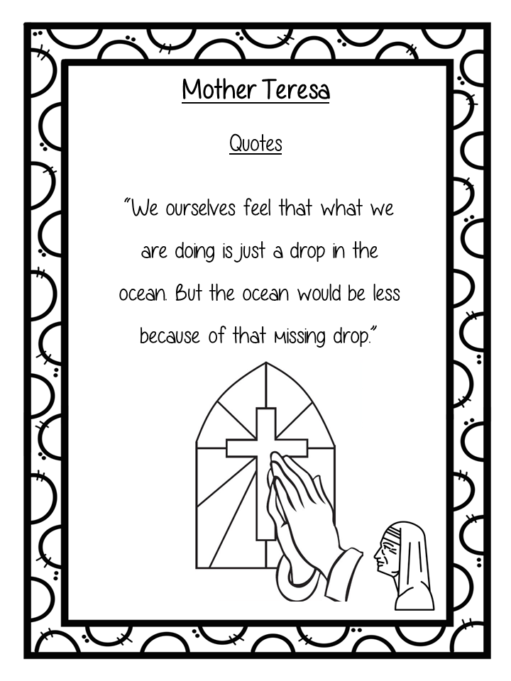 Mother Teresa Workbook