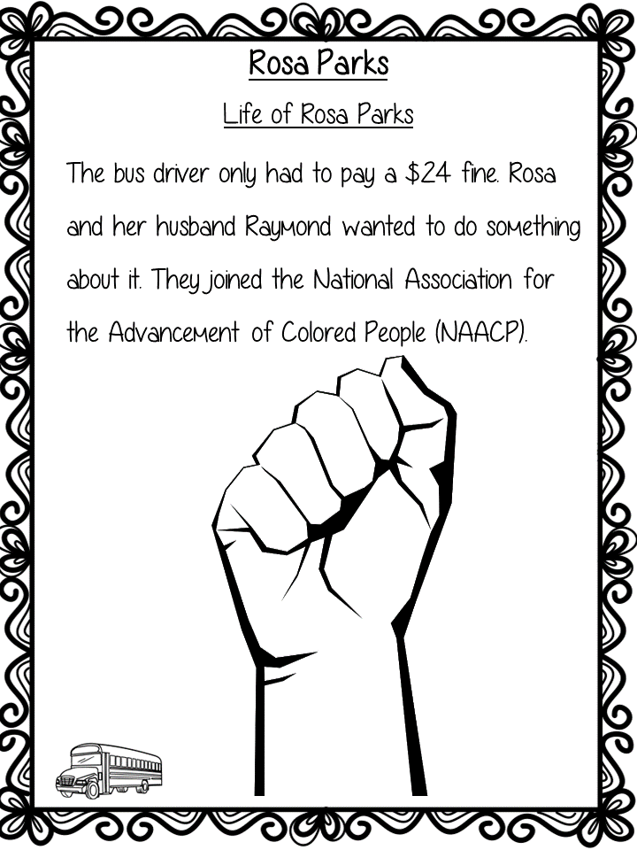 Rosa Parks Workbook