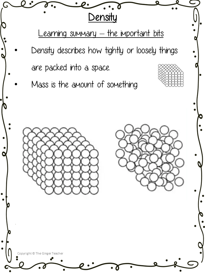 Density Science Workbook