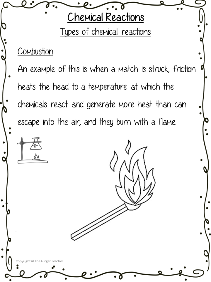 Chemical Reactions Science Workbook