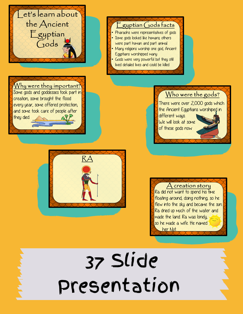 Distance Learning Ancient Egyptian Gods Google Slides Lesson