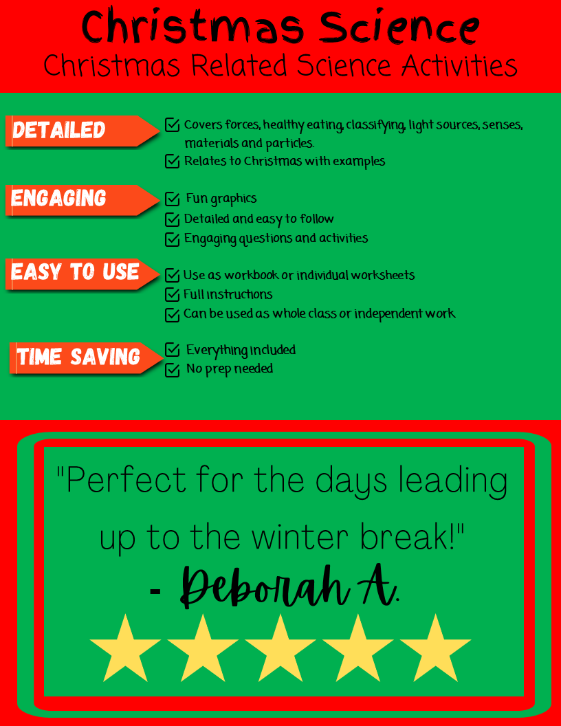 Christmas Science Workbook