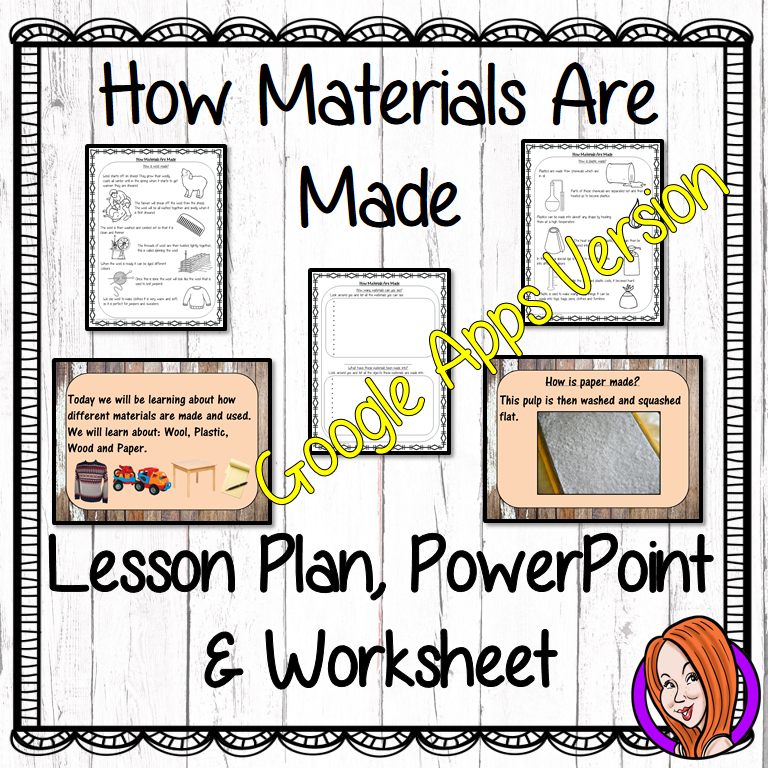 Distance Learning How Materials are Made Google Slides Lesson This download includes a detailed 40 slide presentation to explain How Materials are made. There are also differentiated Google Slides worksheets to allow children to demonstrate understanding how materials are made and a worksheet to allow children to write their own instructions. This is the Google Slides version of this lesson!