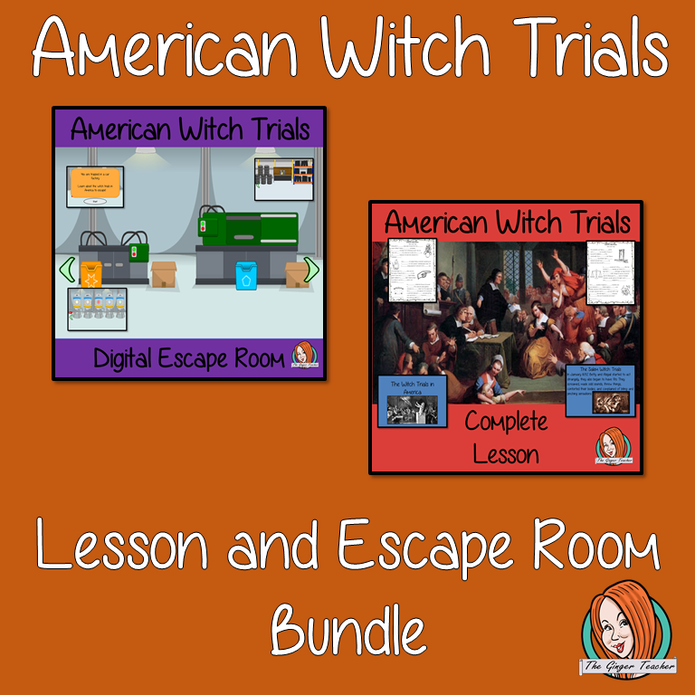 Learn About American Witch Trials Lesson and Escape Room Bundle