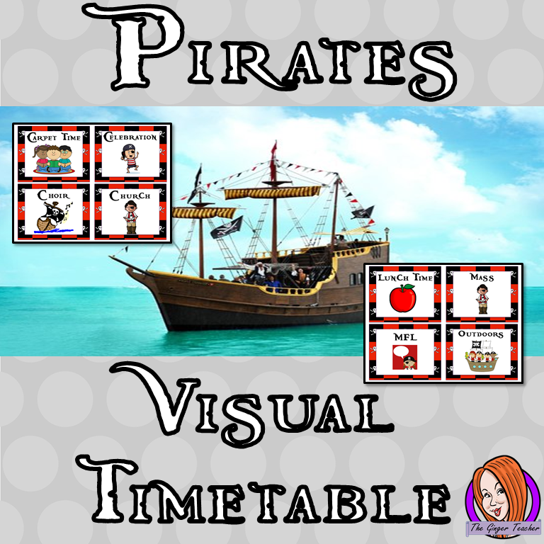 Pirate Classroom Visual Timetable This download includes a fun pirate themed classroom visual timetable. These are great for teachers and kids to have a pirate room and to support young or SEND children with changes. This download includes: - Timetable banner - Instructions - 76 visual timetable cards #classroomthemes #teachingideas #pirateclassroom