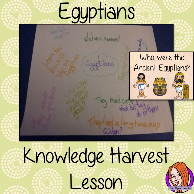 Ancient Egyptians - Knowledge Harvest Lesson This download is a complete lesson on introducing the Ancient Egyptians with a knowledge harvest. It is the perfect lesson to start a topic on Ancient Egyptians. Included: Full lesson plan, Example knowledge harvest, Big Question #lessonplanning #ancientegyptians #egyptians #teachingresources #teaching #resources #historylessons #historyplanning