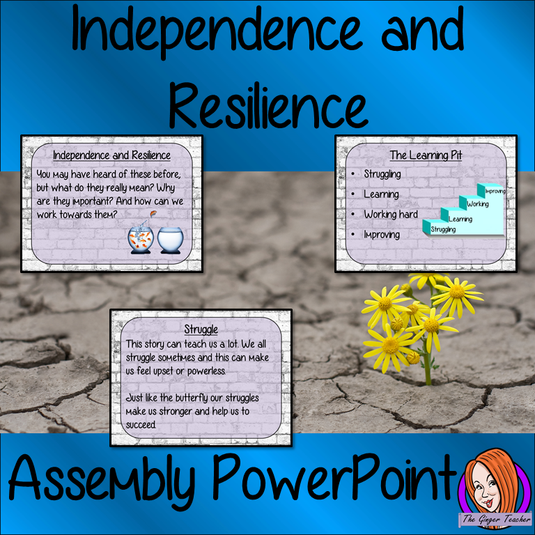 Resilience and Independence Assembly PowerPoint This download includes a fun and interesting 21 slide PowerPoint presentation for your assembly. This assembly teaches children to think about growth mind set, encourages them to use the learning pit and helps kids to use their struggles to improve. #assembly #backtoschool #courage #learning