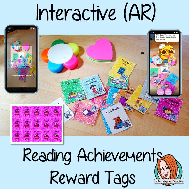 Reading Achievements Interactive Reward Tags (brag tags) Give you class something to brag about! These reward tags can be printed and used in your classroom for rewarding reading achievements in your class. Children love to collect them all so they are a perfect behavior management system, although there is more to these tags than meets the eye! Scan the code and a fun character will appear in your classroom to congratulate the kids #bragtags #rewardtag #awardtags