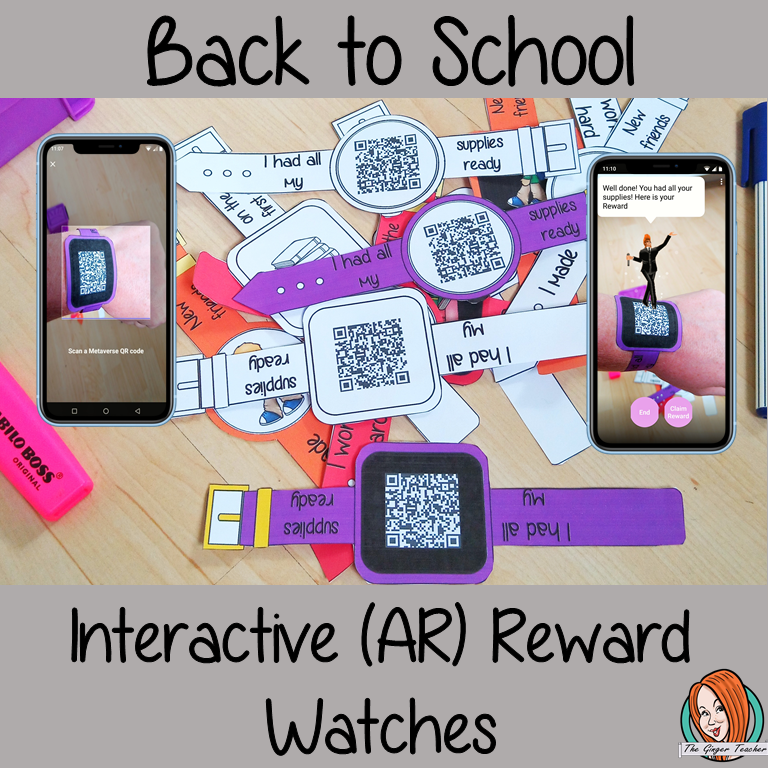Back to School Reward watches (Brag Tags) download the free Metaverse AR (augmented reality) app Scan the code and a fun character will appear in your classroom to congratulate the kids! Each tag has AR reward that the children collect also the option to take a reward selfie. I made new friends Welcome back to school I learnt all the rules I worked hard on my first day I told my teacher my news I started with a good attitude #bragtags #rewardtag #awardtags #backtoschool