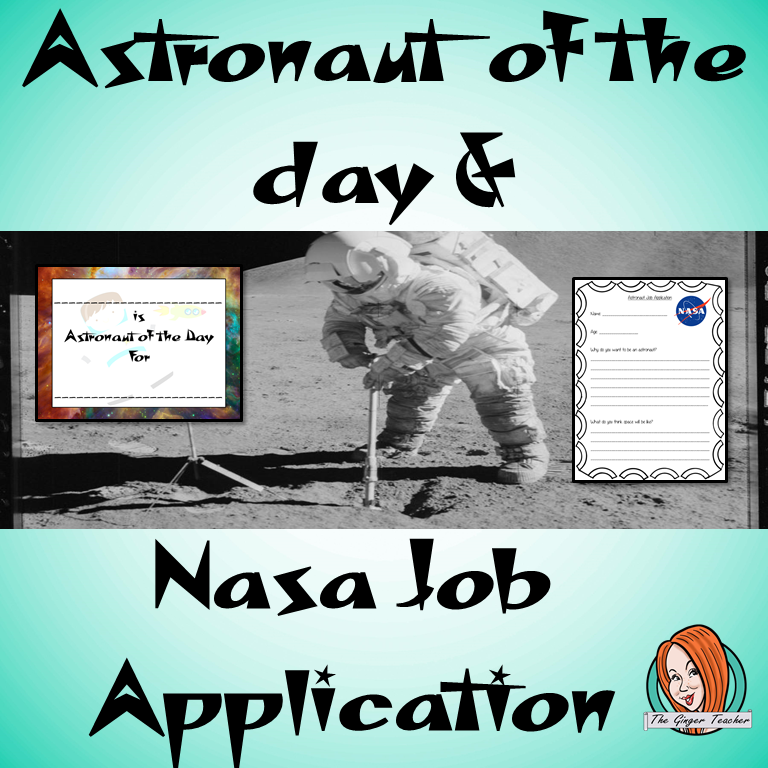 Astronaut of the Day Certificate and NASA Job Application This download includes a fun astronaut of the day certificate to reward hard working students and NASA Job Application to describe themselves or a fictional astronaut. These are great to complete your outer space themed classroom. #classroomthemes #teachingideas #spaceclassroom #outerspace #outerspaceclassroom
