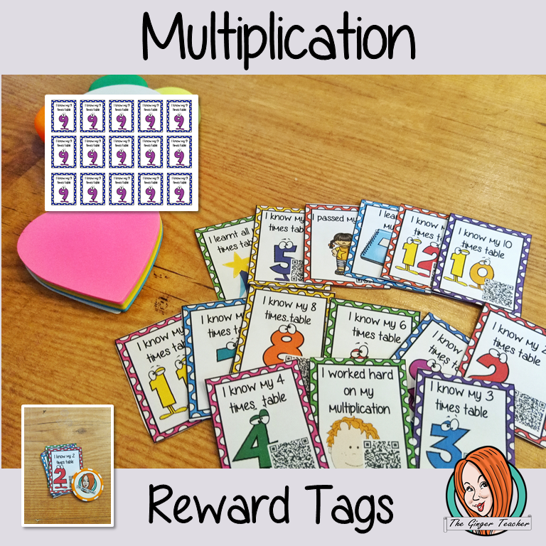 Multiplication Reward Tags Give you class something to brag about! These reward tags can be printed and used in your classroom for behaviour management and rewards for learning their times tables. If you want to promote good behavior of students brag tags are the way to go! Reward tags are perfect for behaviour management in primary school This is a whole class behaviour management system which promotes good behaviour in class #bragtags #rewardtag #awardtags