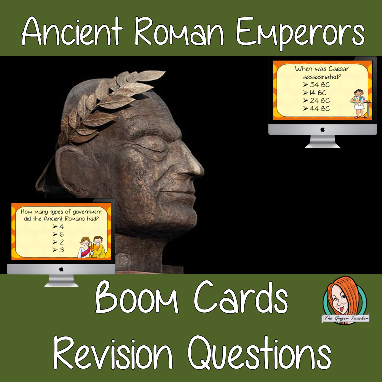 Ancient Roman Emperor Revision Questions This deck revises children’s knowledge of Ancient Roman Emperor. There are multiple choice revision questions to check children’s understanding. These question cards are self-grading and lots of fun!