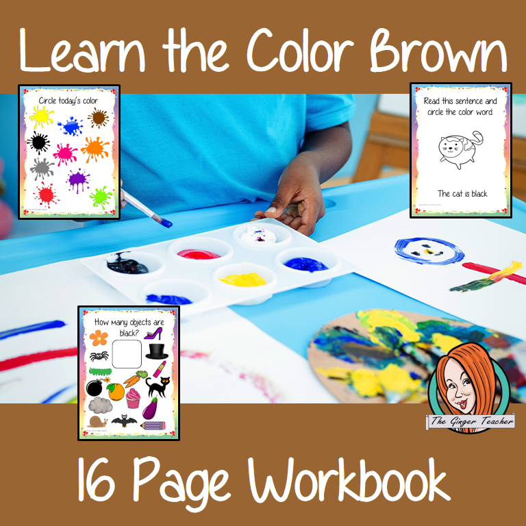 Color ‘Brown’ 16 Page Workbook Help your children practice recognizing and writing the color brown, with 16 pages of activities to select and color. The 16 pages contain, object coloring, tracing, spelling the color word and picking out the brown objects.