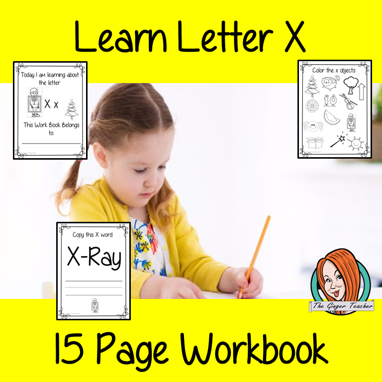 Alphabet Book Letter X Help your children practice recognizing and using X, with 15 pages of activities. The 15 pages contain, copying, tracing, writing, coloring, reading and spotting the letter and sound X