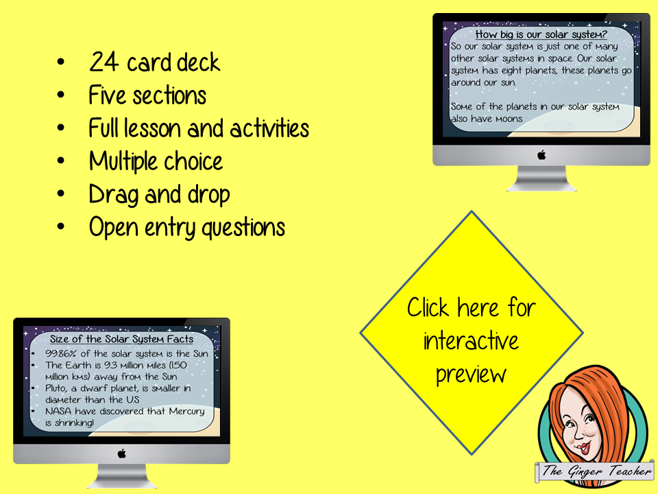 The Size of our Solar System - Boom Cards Digital Lesson