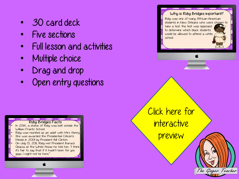 Ruby Bridges - Boom Cards Digital Lesson