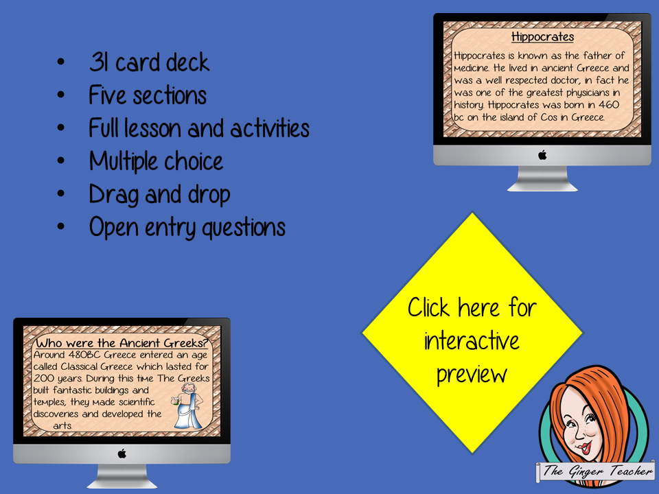 Ancient Greek Lesson - Boom Cards Digital Lesson