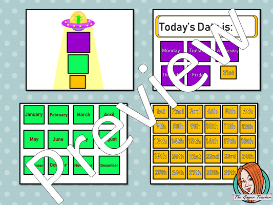 Outer Space Themed Classroom Calendar Display This download includes a fun space themed classroom calendar display for your classroom. These are great for teachers and kids to have an outer space themed room and celebrate everyone’s birthday. This download includes: - Calendar title - Space ship calendar display - Days of the week signs - Months of the year signs - 31 date signs - Full calendar instructions #classroomthemes #teachingideas #outerspaceclassroom