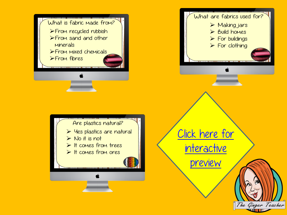 Identifying Materials Revision Questions This deck revises children’s knowledge of Identifying Materials. There are multiple choice revision questions to check children’s understanding. These question cards are self-grading and lots of fun!