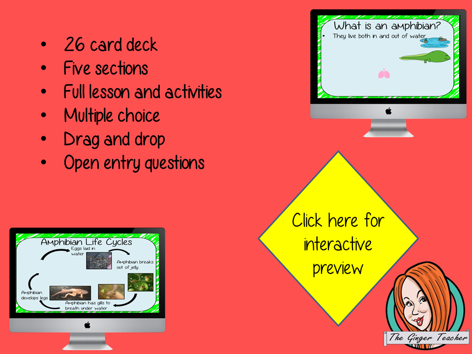 Amphibians Life Cycle - Boom Cards Digital Lesson