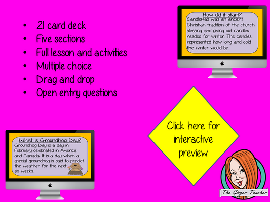 Groundhog Day - Boom Cards Digital Lesson