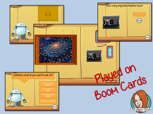 The Planets Science Escape Room Boom Cards
