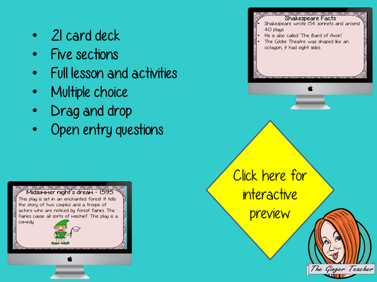 Shakespeare - Boom Cards Digital Lesson
