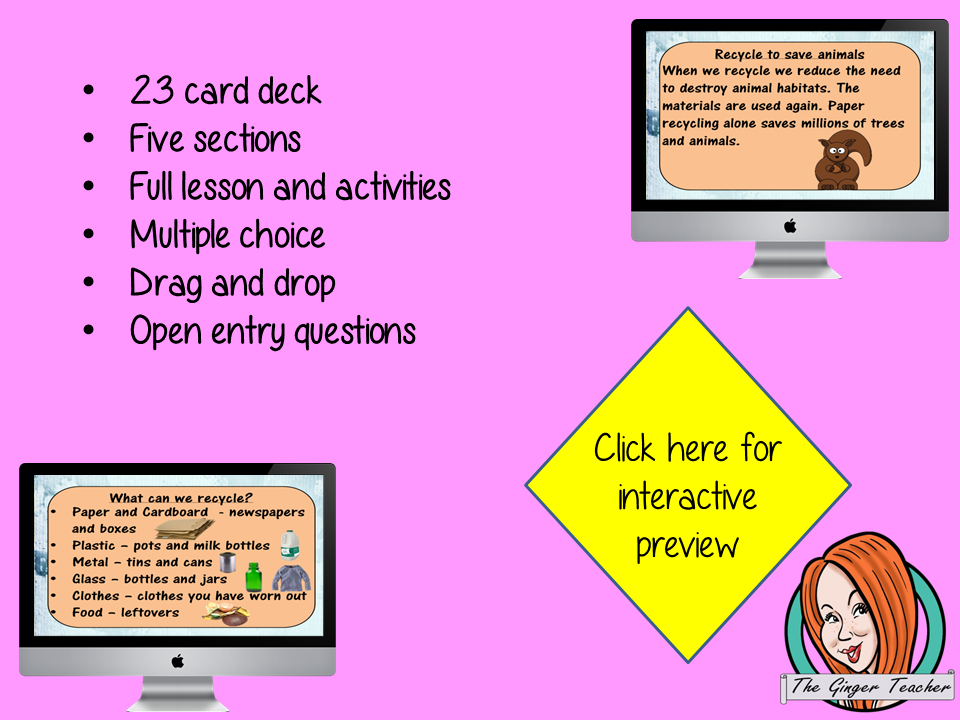 Recycling Materials - Boom Cards Digital Lesson