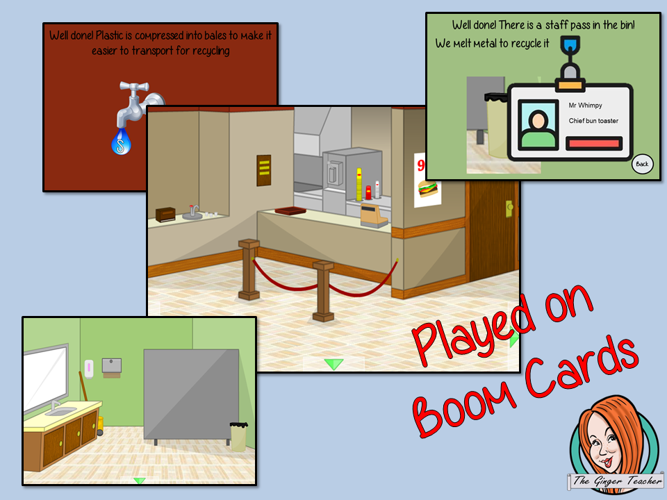 Recycling Escape Room Boom Cards