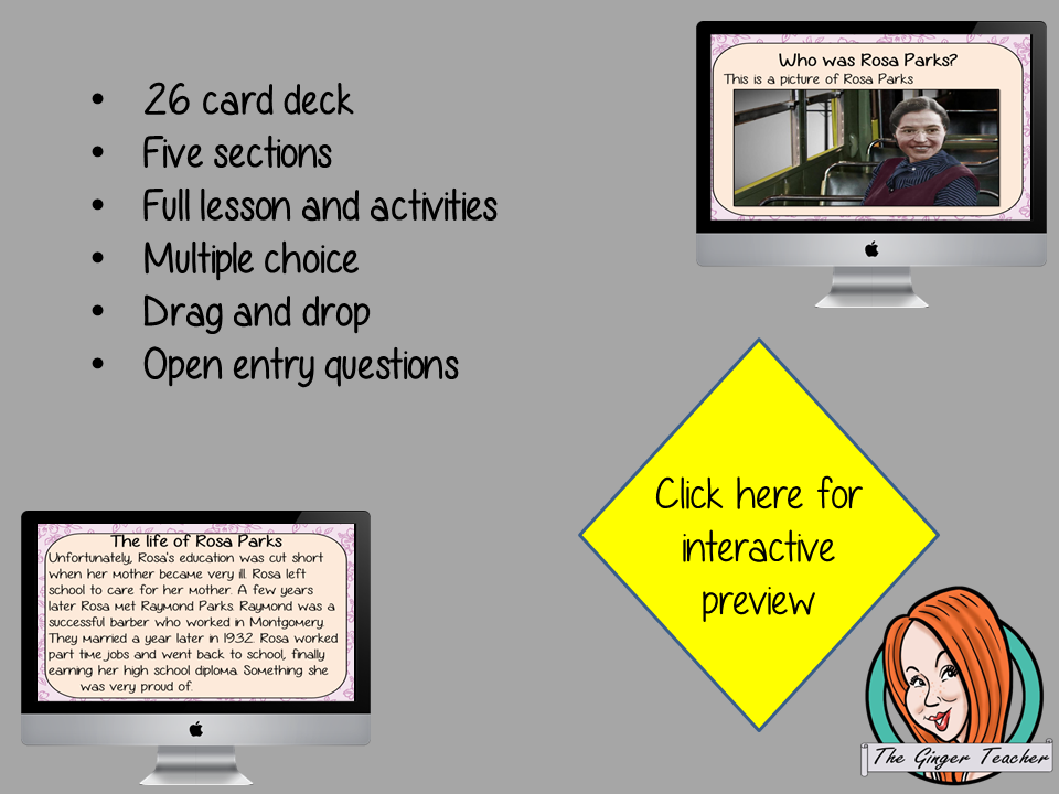 Rosa Parks - Boom Cards Digital Lesson