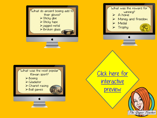Ancient Roman Games Revision Questions This deck revises children’s knowledge of Ancient Roman Games. There are multiple choice revision questions to check children’s understanding. These question cards are self-grading and lots of fun!