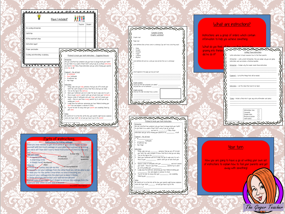Writing Instructions Complete Lesson – Gangsta Granny