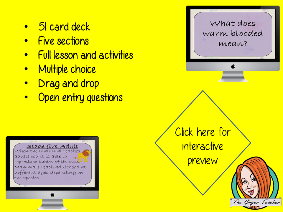 Mammals Life Cycle - Boom Cards Digital Lesson