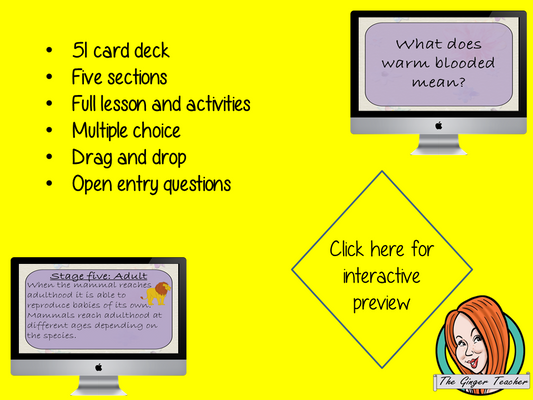 Mammals Life Cycle - Boom Cards Digital Lesson