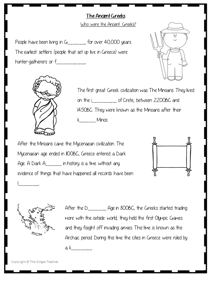 Distance Learning Ancient Greeks Complete Google Slides Lesson Teach children about the Ancient Greeks. Children will learn who the Ancient Greeks were, who the important people were and how they changed the world. There is a detailed 31 slide presentation and 4 versions of the 10-page Google slides worksheet to allow children to show their understanding.This is the Google Slides version of this lesson! #ancientGreeks #historylessons #historyplanning #googleclassroom