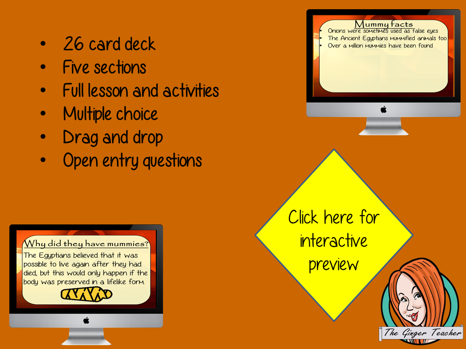 Mummies - Boom Cards Digital Lesson