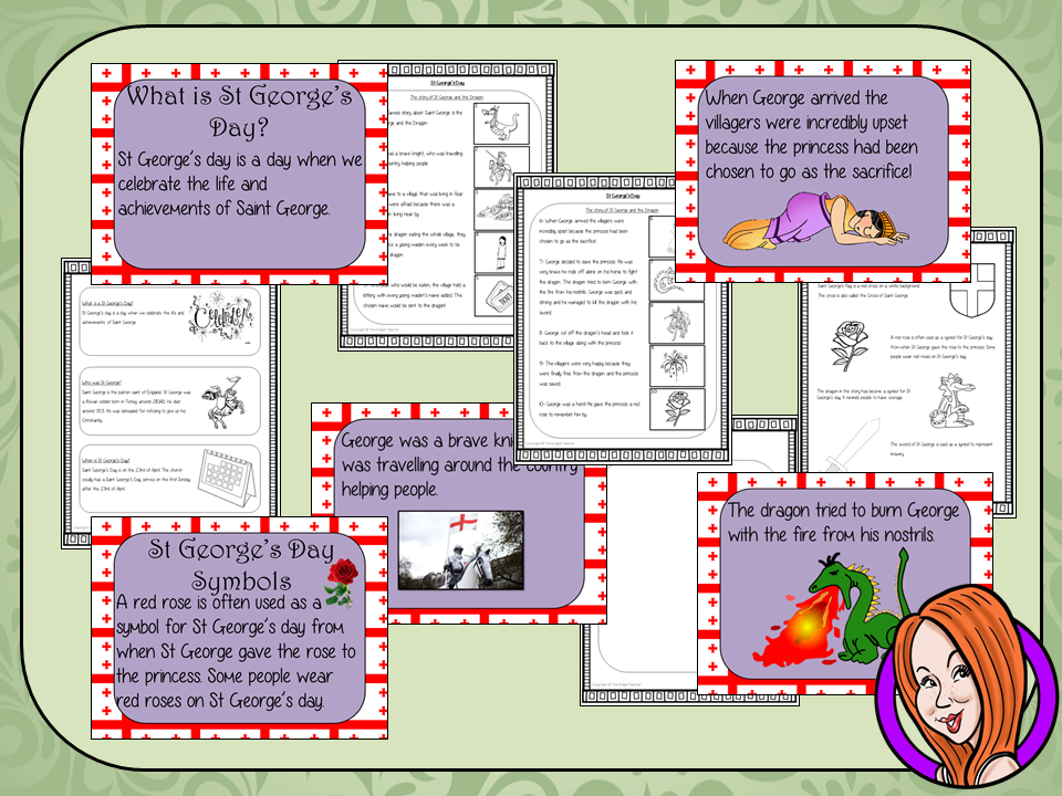 Saint George’s Day   -  PowerPoint and Worksheets