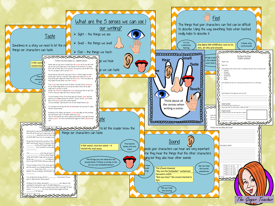 Using Senses in Narratives; Complete Lesson  – The Boy in the Dress