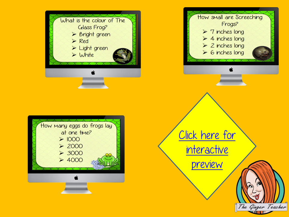 Frog Life Cycle Revision Questions This deck revises children’s knowledge of Frog Life Cycle. There are multiple choice revision questions to check children’s understanding. These question cards are self-grading and lots of fun!