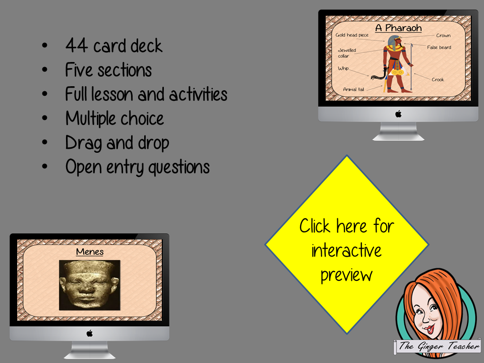 Pharaohs - Boom Cards Digital Lesson