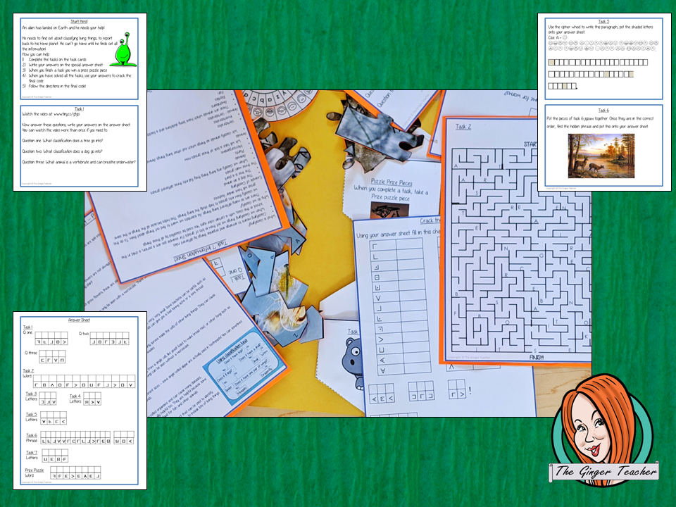 Classifying Living Things Escape Room Game This is a fun game that is perfect for teaching children about classification of living things. This game focuses on students finding out facts and information and using these to solve puzzles. This helps them to learn about the different groups living things can be placed in and why this is so important, they must solve a series of clues #livingthings #classifying #sciencelessons #escaperoom