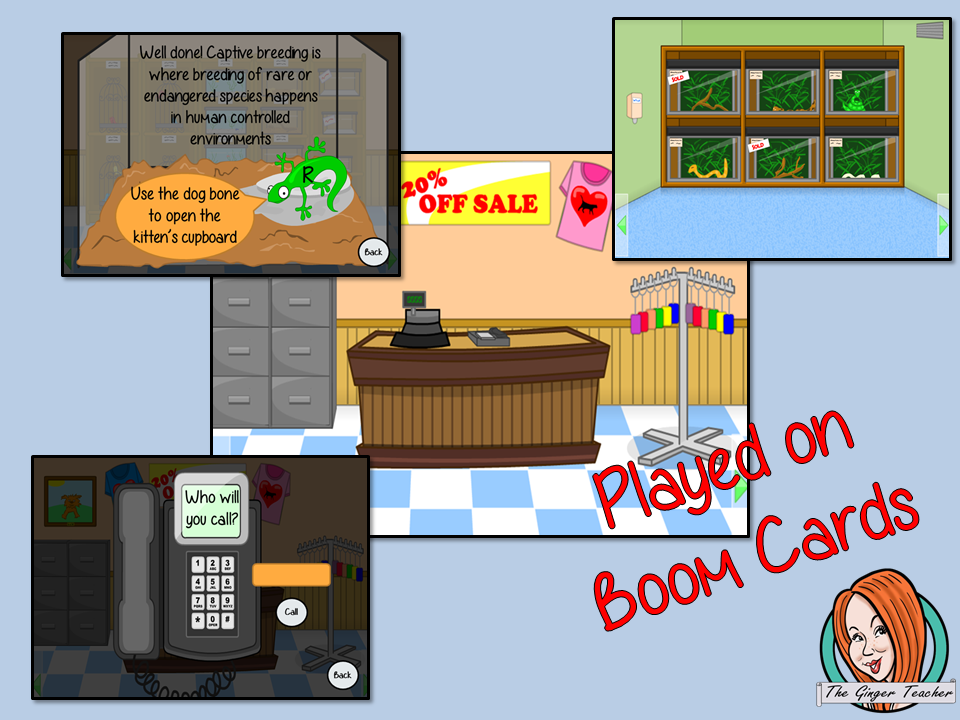 Endangered Animals Escape Room Boom Cards