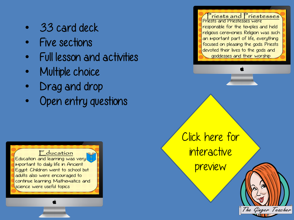 Egyptians Daily Life - Boom Cards Digital Lesson