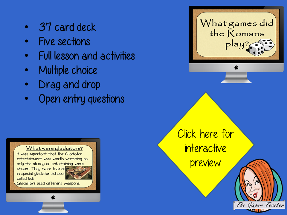 Roman Games - Boom Cards Digital Lesson