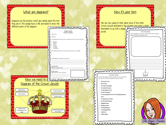 Complete Lesson on Using and Labelling Diagrams in texts - Gangsta Granny by David Walliams Complete lesson on the 26th chapter of Gangsta Granny by David Walliams. Children will read and discuss the chapter. There is a PowerPoint to explain diagrams and the activity. Children can then plan and write their own short piece of writing. Then children will create a detailed diagram. There is also a short chapter summary sheet #lessonplans #bookstudy #teachingideas #readingactivities